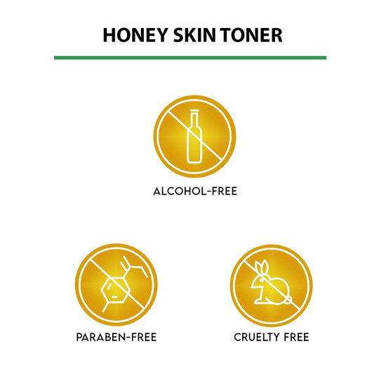 JOVEES Herbal Honey Toner | Cleanses & Moisturises | Pore Tightening | Toner For Dry Or Combination Skin | Paraben & Alcohol Free | 200 Ml, Pack of 1