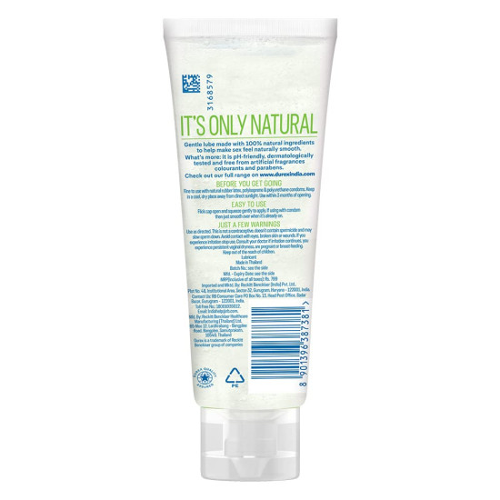 Durex Naturals Lubricant Gel, 100 ml Durex Naturals Lubricant Gel, 100 ml