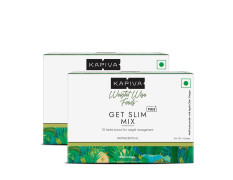 Kapiva Get Slim Mix | Blend of 10 Weight-Care Ingredients | Long-term Weight Care | No preservatives | 15 sachets, Pack of 2