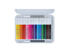 DOMS Aqua 24 Shades Watercolour Sketch Pen Set | Unique Push Resistant Tip With Bright & Intense Colors | Non-Toxic & Safe For Kids | Colourful Sketching, Doodling & Mandala Art | Pack of 1