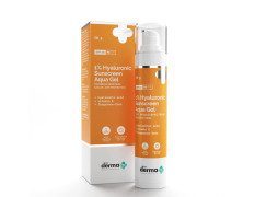 The Derma Co Hyaluronic Sunscreen Aqua Ultra Light Gel With Spf 50 Pa++++ For Broad Spectrum, UV A, UV B & Blue Light Protection For Oily Skin - 50G(Dermaco), Pack Of 1