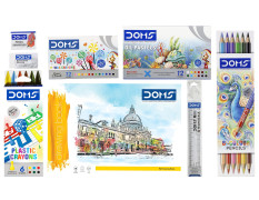 Doms Art Strokes Kit | Perfect Value Pack | Kit for Creative Minds | Gifting Range for Kids | Combination of 10 Stationery Items | Pack of 1