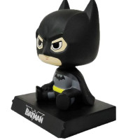 AUGEN Super Hero Batman Action Figure Limited Edition Bobblehead with Mobile Holder for Car Dashboard, Office Desk & Study Table (Pack of 1)