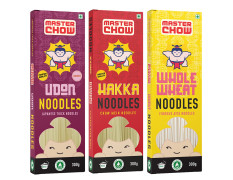 MasterChow Assorted Noodle Pack - 1 Udon, 1 Hakka, 1 Whole Wheat Noodle | No Preservatives | Get Restaurant Style Taste in Just 10 Minutes