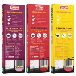 MasterChow Assorted Noodle Pack - 1 Udon, 1 Hakka, 1 Whole Wheat Noodle | No Preservatives | Get Restaurant Style Taste in Just 10 Minutes