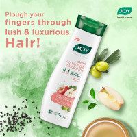 Joy Deep Nourishing & Black Shine Hair Shampoo (340ml)| 4 in 1 Conditioning Shampoo with Apple Cider Vinegar, Olives & Black Seed for Restoring Dull & Dry Hair | For Men & Women