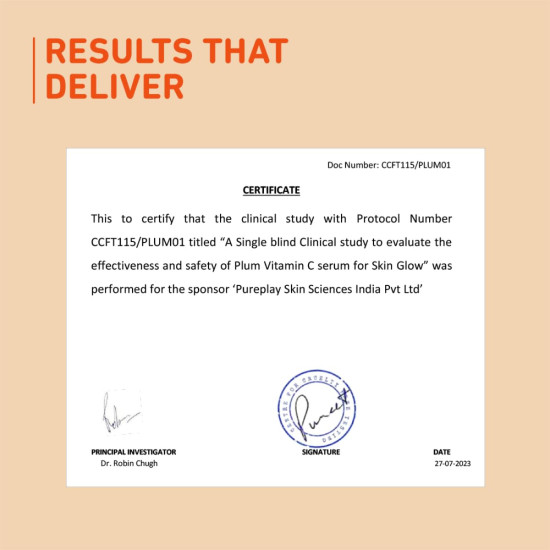 Plum 15% Vitamin C Advanced Serum for Glowing Skin | for Oily, Dry & Combination Skin | Reduce Pigmentation & Dark Spots |with Mandarin | Non-Irritating, Hydrating & Soothing | Men & Women | 20ml