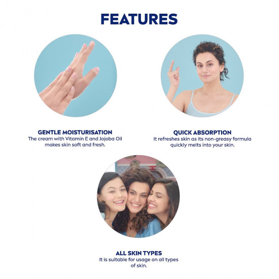 Nivea Soft Moisturizer for Face, Hand & Body, Non Sticky Cream, Sporty College Edition, 100 ml