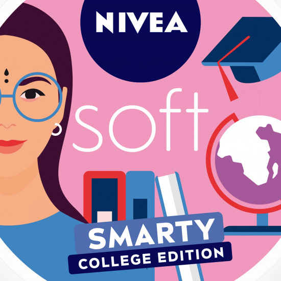 Nivea Soft Moisturizer for Face, Hand & Body, Non Sticky Cream, Smarty College Edition, 200 ml