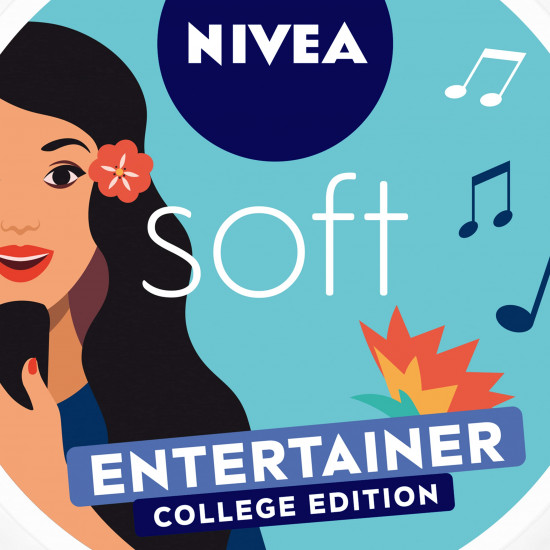 Nivea Soft Moisturizer for Face, Hand & Body, Non Sticky Cream, Entertainer College Edition, 200 ml