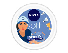 Nivea Soft Moisturizer for Face, Hand & Body, Non Sticky Cream, Sporty College Edition, 200 ml