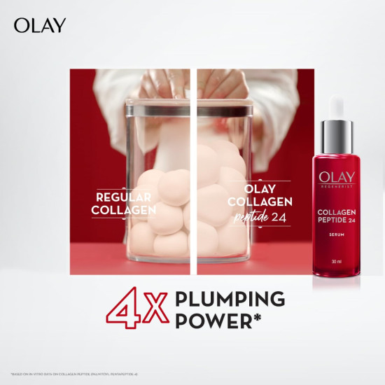 Olay Face Serum | Clear and Even Skin | Fights Dullness and Provides Radiant Glow| Normal, Oily, Dry, Combination Skin | Paraben and Sulphate Free (30ml, Collagen Peptide 24) Olay Face Serum | Clear and Even Skin | Fights Dullness and Provides Radiant Glow| Normal, Oily, Dry, Combination Skin | Paraben and Sulphate Free (30ml, Collagen Peptide 24)