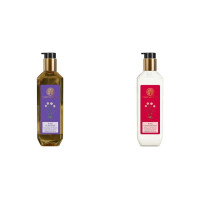 Forest Essentials Hair Cleanser, Amla, Honey and Mulethi, 200ml & Forest Essentials Hair Conditioner, Bhringraj and Shikakai, 200ml