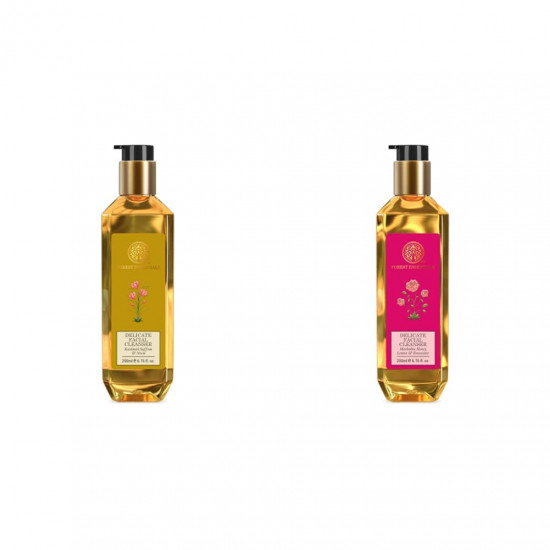 Forest Essentials Kashmiri Saffron and Neem Delicate Facial Cleanser, 200ml & Forest Essentials Mashobra Honey, Lemon and Rosewater Facial Cleanser, 200ml