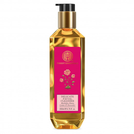 Forest Essentials Kashmiri Saffron and Neem Delicate Facial Cleanser, 200ml & Forest Essentials Mashobra Honey, Lemon and Rosewater Facial Cleanser, 200ml