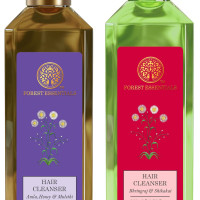 Forest Essentials Hair Cleanser, Bhringraj and Shikakai, 200ml & Forest Essentials Hair Cleanser, Amla, Honey and Mulethi, 200ml