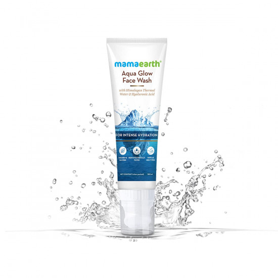 Mamaearth Aqua Glow Face Wash With Himalayan Thermal Water and Hyaluronic Acid for Intense Hydration 100ml