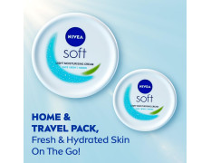 NIVEA Soft Light Moisturizer 300ml + 100 ml | For Face, Hand & Body, Instant Hydration | Non-Greasy Cream | With Vitamin E & Jojoba Oil | All Skin Types