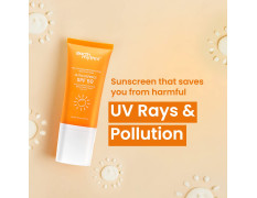 Earth Rhythm Ultra Defence Hybrid Sunscreen SPF 50 – UVA/UVB Defence, Water-Resistant, Matte, Oxybenzone-Free