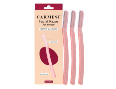 Carmesi Reusable Face Razor for Women Facial Hair- 3 Razors | Instant & Painless Hair Removal | For Eyebrows, Upper Lip, Forehead, Peach Fuzz, Chin and Sideburns | Dermaplaning Tool