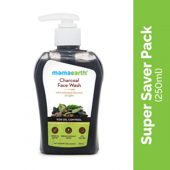 Mamaearth Charcoal Face Wash with Activated Charcoal & Coffee for Oil Control (250ml)