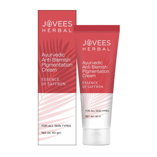 Jovees Herbal Anti Blemish Pigmentation Cream For Women/Men | Pigmentation and Blemish Removal | Clean and Clear Skin |100% Natural | Paraben and Alcohol Free | 60GM