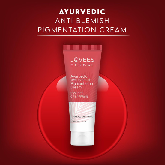 Jovees Herbal Anti Blemish Pigmentation Cream For Women/Men | Pigmentation and Blemish Removal | Clean and Clear Skin |100% Natural | Paraben and Alcohol Free | 60GM