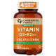 Carbamide Forte Vitamin D3 K2 Supplement | Vitamin K2 MK7 To Support Bone & Heart Health | Veg D3 - Lichen - 120 Tablets