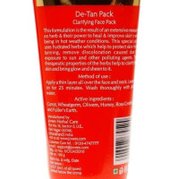 Jovees Herbal De-Tan Face Pack | Contains Wheat Germ and Carrot | For Tan Removal and Skin Revitalization | Bright and Glowing Skin | 100% Herbal | Paraben And Alcohol Free | 100gm