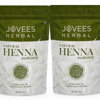 Jovees Herbal Mehandi/Henna Powder | With Amla, Shikakai & Brahmi Powder | For Extra Conditioning | Control Hair Fall & Repairs Damaged Hair | 75g (Pack of 2)
