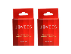 Jovees Herbal Traditional Maroon Sindoor, 3 gms | Water Resistant | Derived from Natural Ingredients | Pack of 2