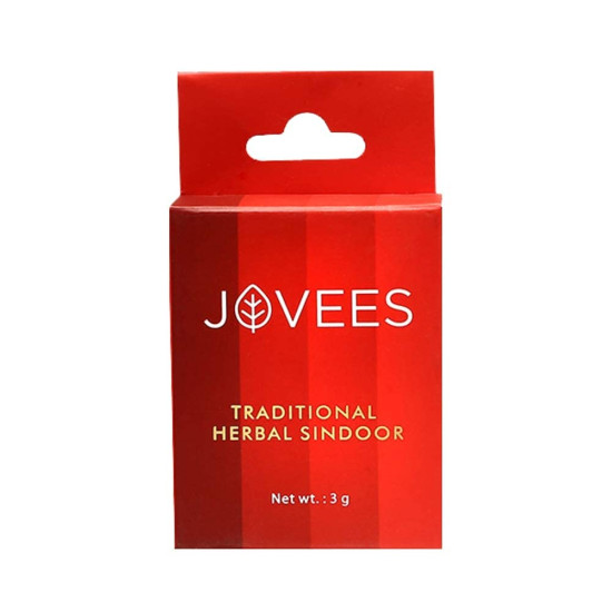 Jovees Herbal Traditional Maroon Sindoor, 3 gms | Water Resistant | Derived from Natural Ingredients | Pack of 2