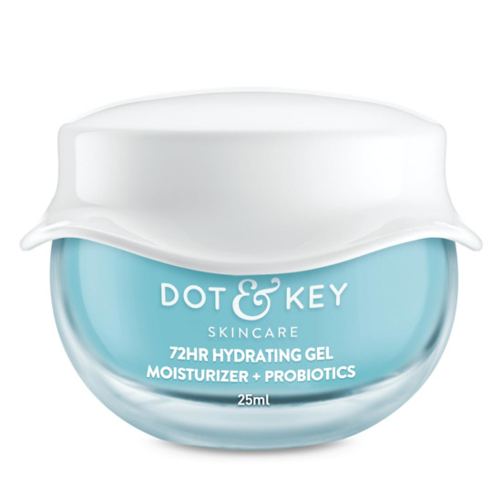 Dot & Key 72HR HYDRATING GEL + Probiotics Moisturizer for Face | With Hyaluronic Acid, Kombucha & Rice Water | Lightweight gel Moisturizer | For Dull, Tired & Uneven Skin Tone I For All Skin Types | 25ml