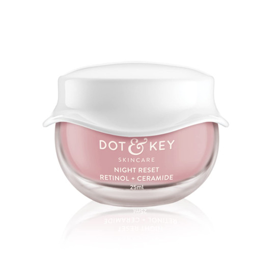 Dot & Key Night Reset Retinol + Ceramide Night Cream | Anti Aging Cream For Women & Men | Reduces Fine Lines & Wrinkles | Oil Free & Non Sticky Moisturizer | For Glowing Youthful Skin | For All Skin Types | 25ml