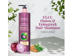 VLCC Onion & Fenugreek Shampoo For Hair Fall Control - 300ml | Helps Boost Hair Growth & Strengthen Hair Follicles | with Onion, Fenugreek, Almond & Black Seed | Hair Health Restoration For Thick, Strong Hair.