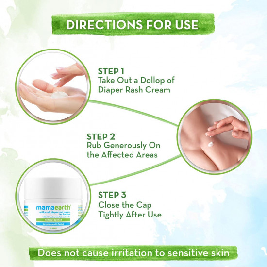Mamaearth Milky Soft Diaper Rash Cream for Babies – 50g, White