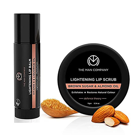 The Man Company Lip Care Combo with Lip Scrub & Lip Balm for Dry & Chapped Lips | For Soft, Supple & Damaged Lips - 14gm The Man Company Lip Care Combo with Lip Scrub & Lip Balm for Dry & Chapped Lips | For Soft, Supple & Damaged Lips - 14gm