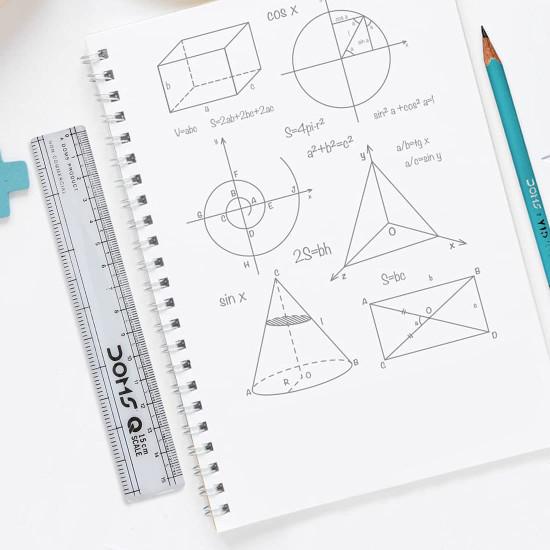 DOMS Q Series 15cm Transparent Scale (Pack of 10)