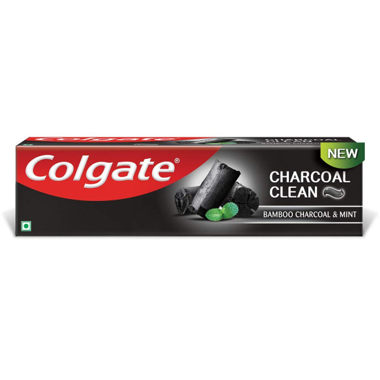 Colgate Charcoal Clean Toothpaste, Bamboo Charcoal and Mint (Black Gel) – 120g and Colgate Total Whole Mouth Health, Antibacterial Toothpaste, 120gm + 120gm (Advanced Health, Saver Pack)