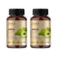 Jiva Amla Tablets 500mg 240 Tablets | 100% Herbs Used, Rich In Vitamin C | Rich In Antioxidants | Improves Digestion | Enhances Vision - 120 Tablet (Pack of 2)