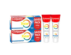 Colgate Total Whole Mouth Health, Antibacterial Toothpaste, 240gm x 2pcs (480gm) (Advanced Health, Saver Pack) (Pack of 2), World's No. 1* Germ-fighting Toothpaste