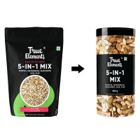 True Elements 5 In 1 Seeds Mix 500gm | Mixed & Roasted Seed For Eating | Diet Snacks | Healthy & Fiber Rich Seeds