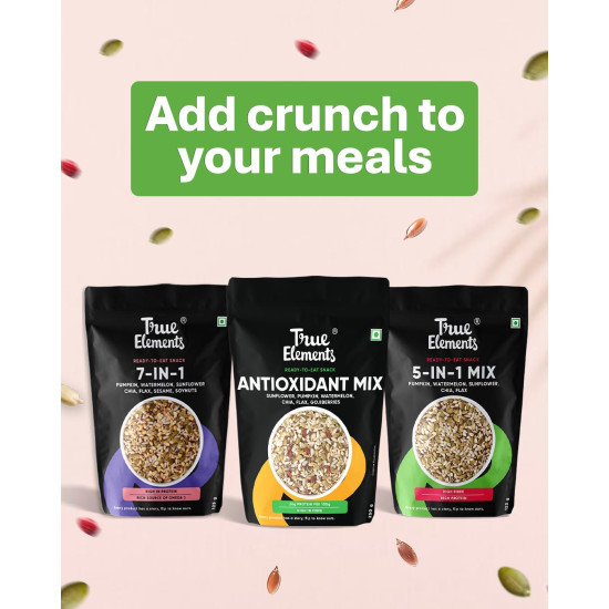 True Elements 5 In 1 Seeds Mix 500gm | Mixed & Roasted Seed For Eating | Diet Snacks | Healthy & Fiber Rich Seeds