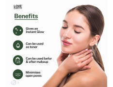 Love Earth Jasmine Mogra Face Mist Toner with Jasmine Oil & Extracts for Instant Glow & Even Skin Tone 100ml