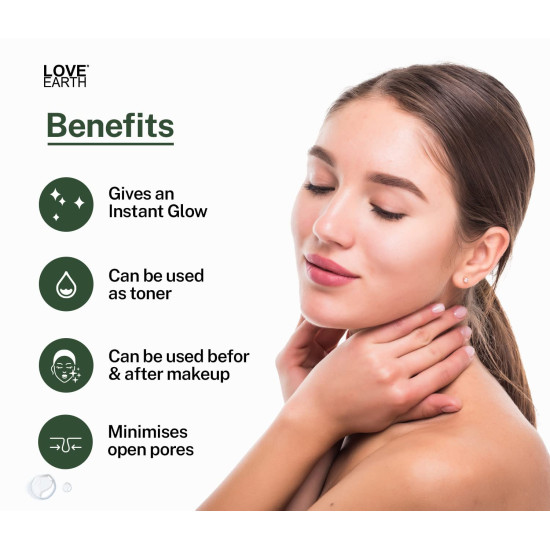 Love Earth Jasmine Mogra Face Mist Toner with Jasmine Oil & Extracts for Instant Glow & Even Skin Tone 100ml Love Earth Jasmine Mogra Face Mist Toner with Jasmine Oil & Extracts for Instant Glow & Even Skin Tone 100ml