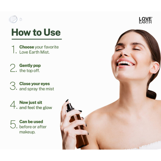 Love Earth Jasmine Mogra Face Mist Toner with Jasmine Oil & Extracts for Instant Glow & Even Skin Tone 100ml Love Earth Jasmine Mogra Face Mist Toner with Jasmine Oil & Extracts for Instant Glow & Even Skin Tone 100ml