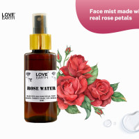 Love Earth Rose Water Gulab Jal Face Mist Toner with Real Rose Petals & Extracts for Skin Hydration and Natural Glow 100ml Love Earth Rose Water Gulab Jal Face Mist Toner with Real Rose Petals & Extracts for Skin Hydration and Natural Glow 100ml