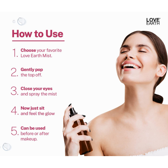 Love Earth Rose Water Gulab Jal Face Mist Toner with Real Rose Petals & Extracts for Skin Hydration and Natural Glow 100ml Love Earth Rose Water Gulab Jal Face Mist Toner with Real Rose Petals & Extracts for Skin Hydration and Natural Glow 100ml