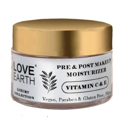 Love Earth Pre & Post Makeup Face Moisturizer with Lemon Peel Extracts & Jojoba Oil for Skin Hydration & Moisturizing 50gm