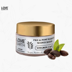 Love Earth Pre & Post Makeup Face Moisturizer with Lemon Peel Extracts & Jojoba Oil for Skin Hydration & Moisturizing 50gm